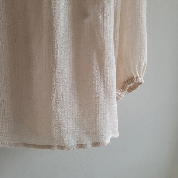 Babaton by Aritzia, Allan Semi Sheer Tie Front Blouse - Picture 5 of 13